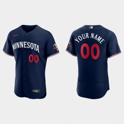 Minnesota Twins Custom Men's Nike 2023 Authentic Jersey C Navy